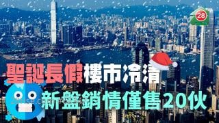 聖誕長假樓市冷清 新盤銷情僅售20伙