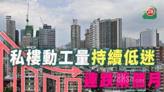 私樓動工量持續低迷 連跌兩個月