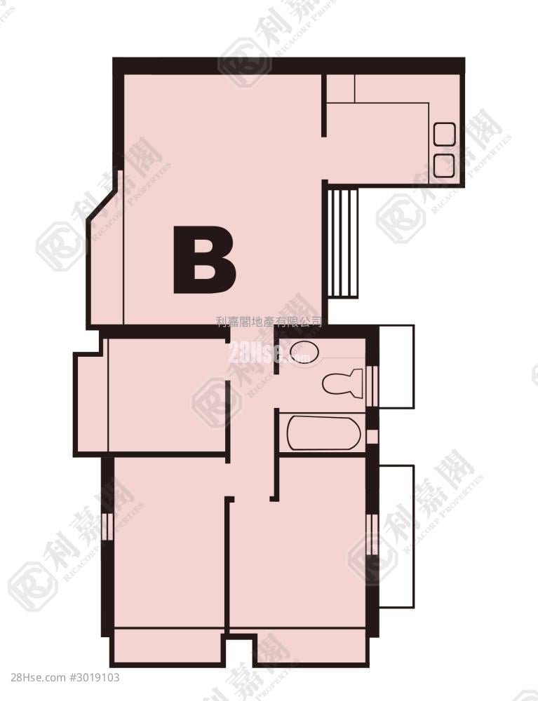 新寶城 租盤 3 房 , 1 浴室 561 平方呎