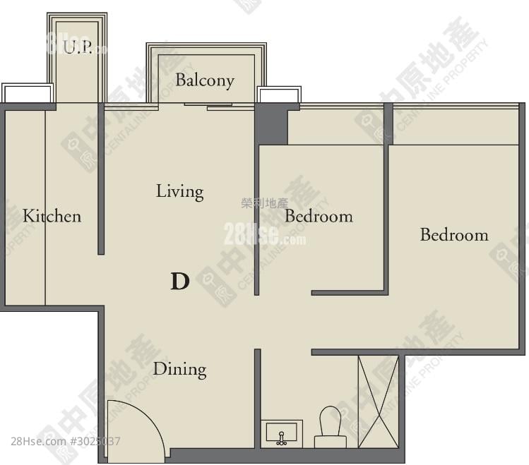 Aria Sell 2 bedrooms , 1 bathrooms 501 ft²