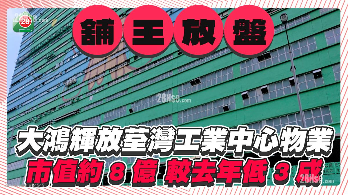 「舖王」梁紹鴻放「舖王」梁紹鴻放售荃灣工業中心物業 市值約8億較去年低3成