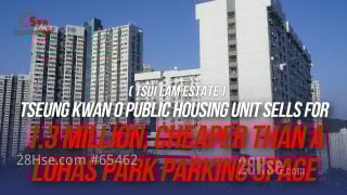 Tsui Lam Estate Public Housing Unit in Tseung Kwan O Sells for $1.3 Million, Cheaper Than a Lohas Park Parking Space