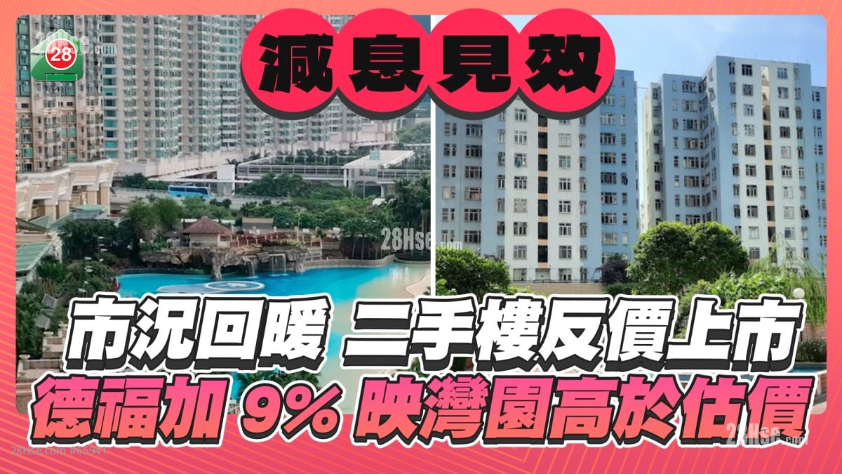 减息见效市况回暖 二手楼反价上市 德福加9% 映湾园高于估价 