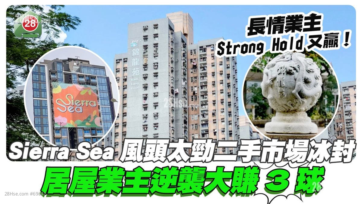 Sierra Sea風頭太勁二手市場冰封 居屋業主逆襲大賺3球