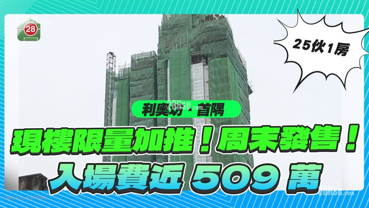 限量加推｜旺角利奥坊‧首隅6号价单推25伙1房 入场费近509万！