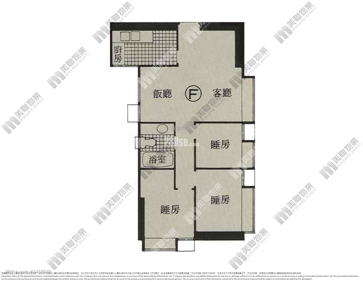 Tsuen Wan Plaza Rental 3 Bedrooms , 1 Bathroom 552 ft²