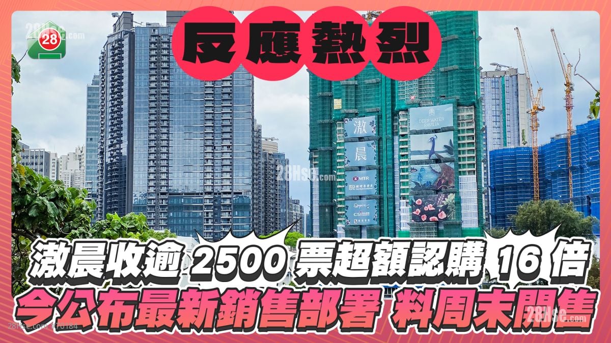 滶晨收逾2500票超額認購16倍 今公布最新銷售部署料周末開售