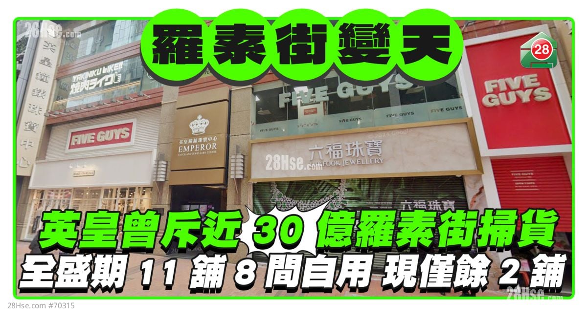 羅素街變天？｜英皇曾斥近30億羅素街掃貨 全盛期11舖8間自用現僅餘2舖