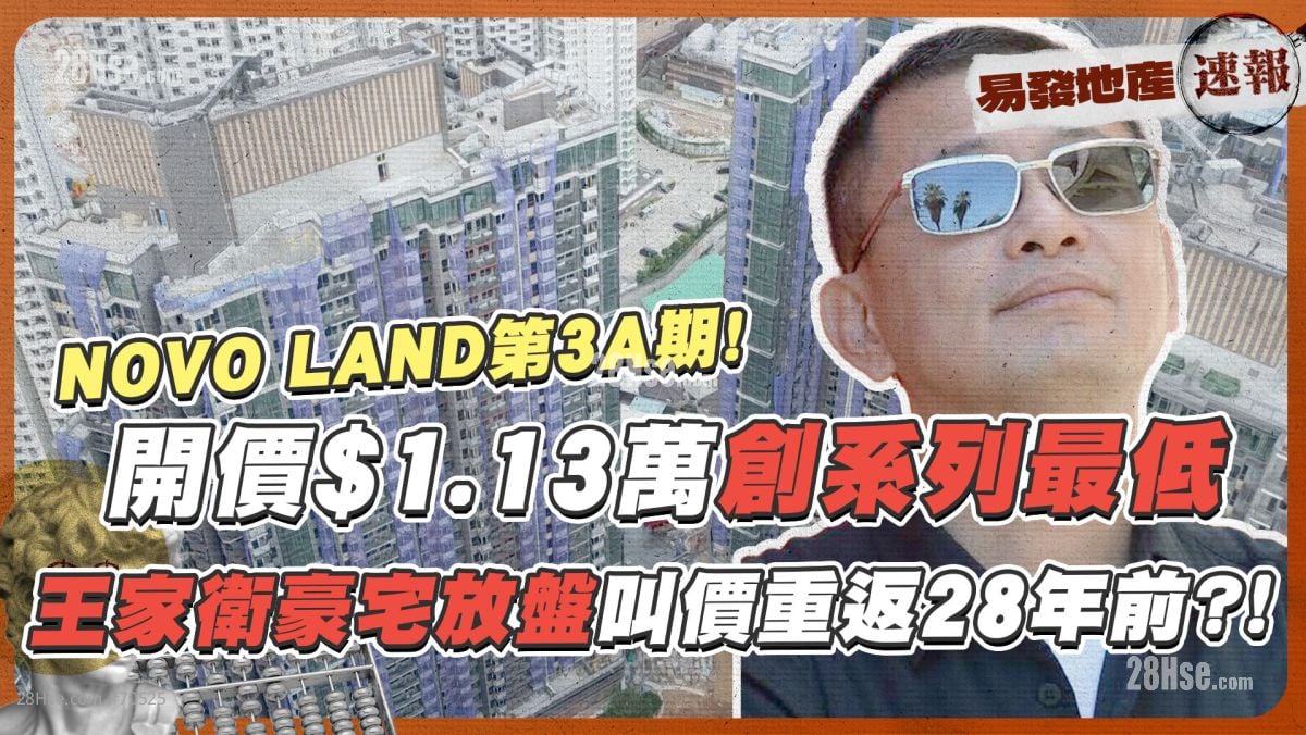 NOVO LAND第3A期开价$1.13万创系列最低❗ 王家卫豪宅放盘叫价重返28年前⁉️