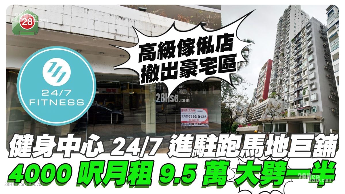 高级家俬店撤出豪宅区｜健身中心24/7进驻跑马地4000尺巨铺 月租9.5万大劈一半