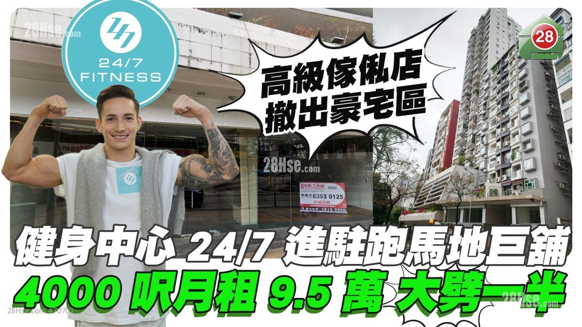 高级家俬店撤出豪宅区｜健身中心24/7进驻跑马地4000尺巨铺 月租9.5万大劈一半