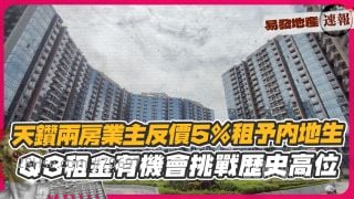 大埔天钻两房业主遇内地生 反价5%租出