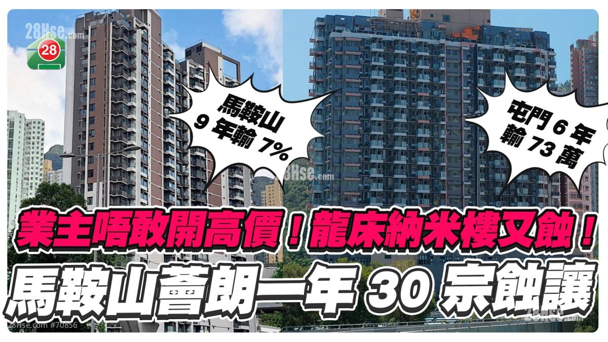 新界東西納米樓齊觸礁｜業主唔敢開高價！龍床納米樓又蝕！馬鞍山薈朗一年30宗蝕讓