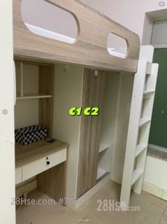 大部份空間都是上床下桌部局（圖片來源：小紅書）