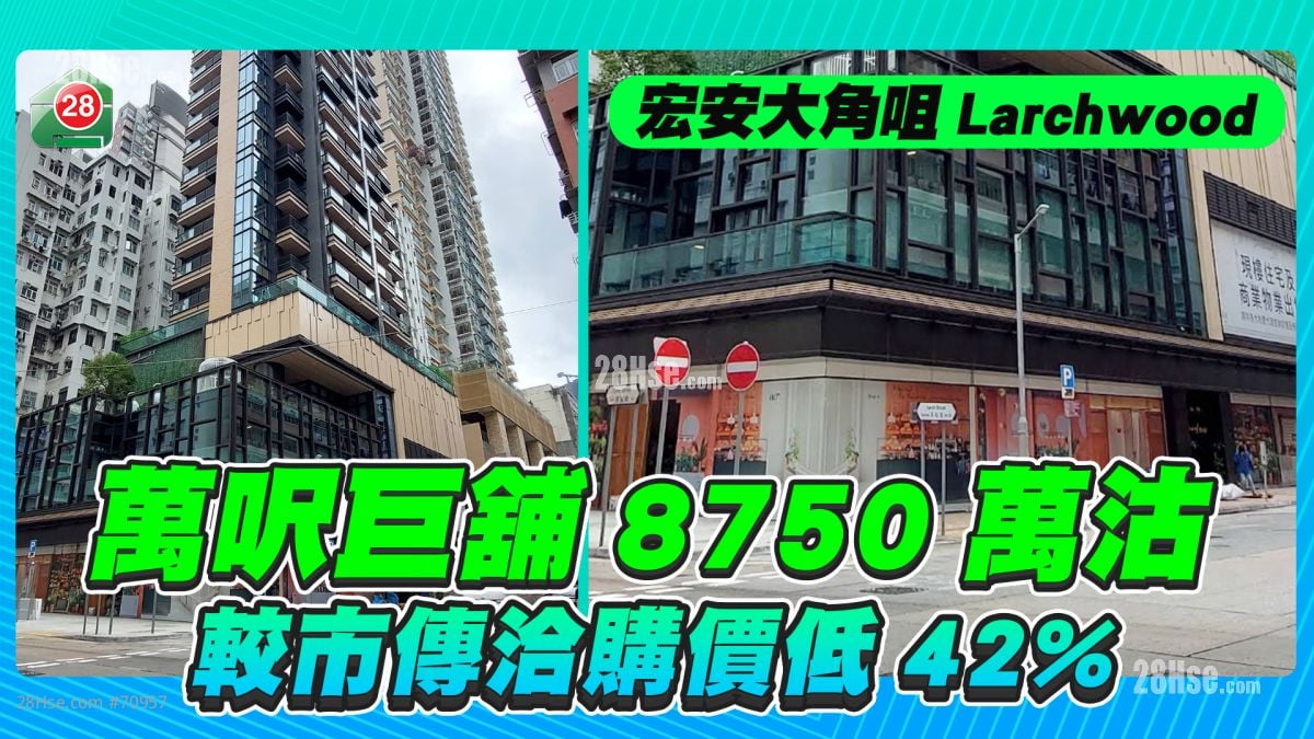 宏安大角咀Larchwood萬呎巨舖8750萬沽 較市傳洽購價低42%