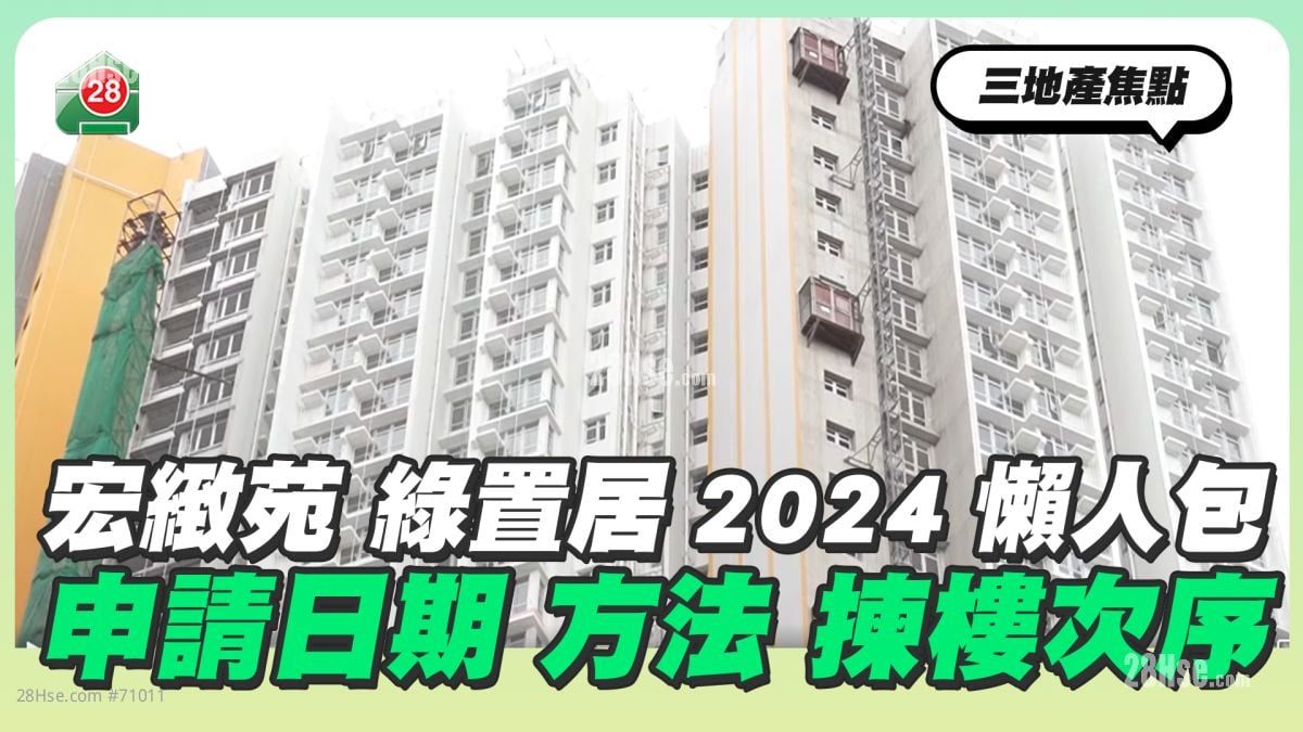 宏致苑绿置居2024懒人包 申请日期 方法 拣楼次序