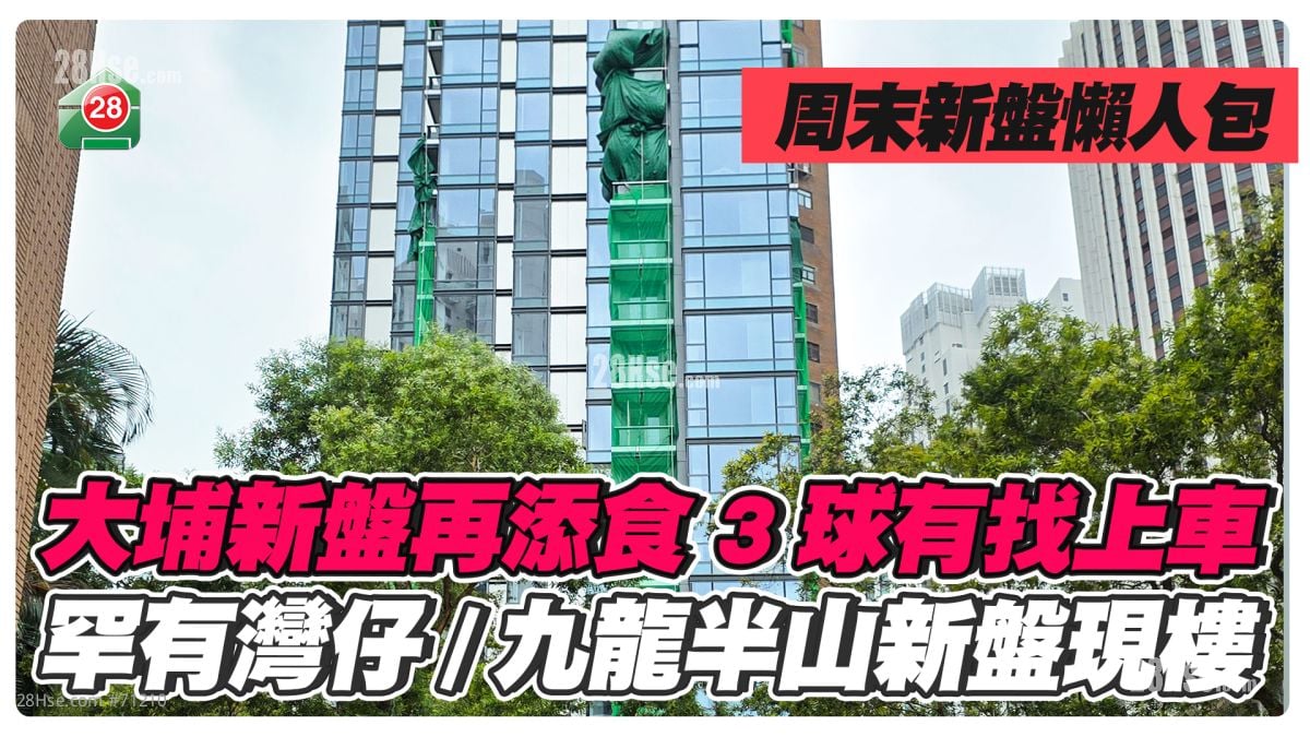 大埔新盤再添食 3球有找上車｜罕有灣仔/九龍半山新盤現樓 買細單位進駐豪宅區！