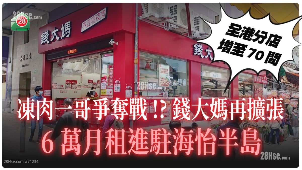 分店數目直逼佳寶｜豬肉一哥爭奪戰！？錢大媽再擴張 6萬月租進駐海怡半島