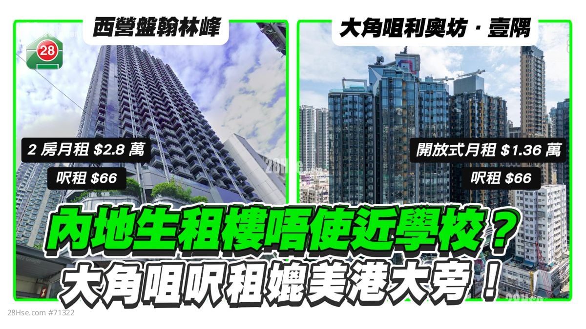 内地生租楼唔使近学校？大角咀尺租媲美港大旁！