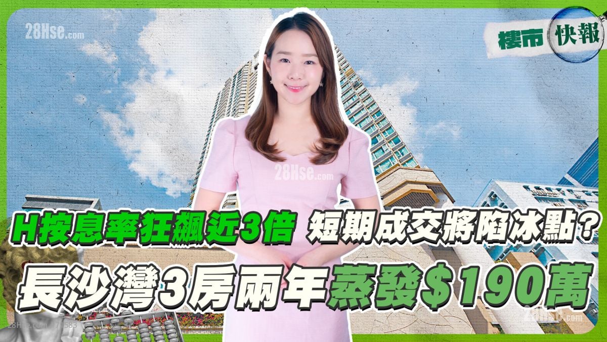 H按息率狂飆近3倍 短期成交將陷冰點❓長沙灣3房兩年蒸發$190萬