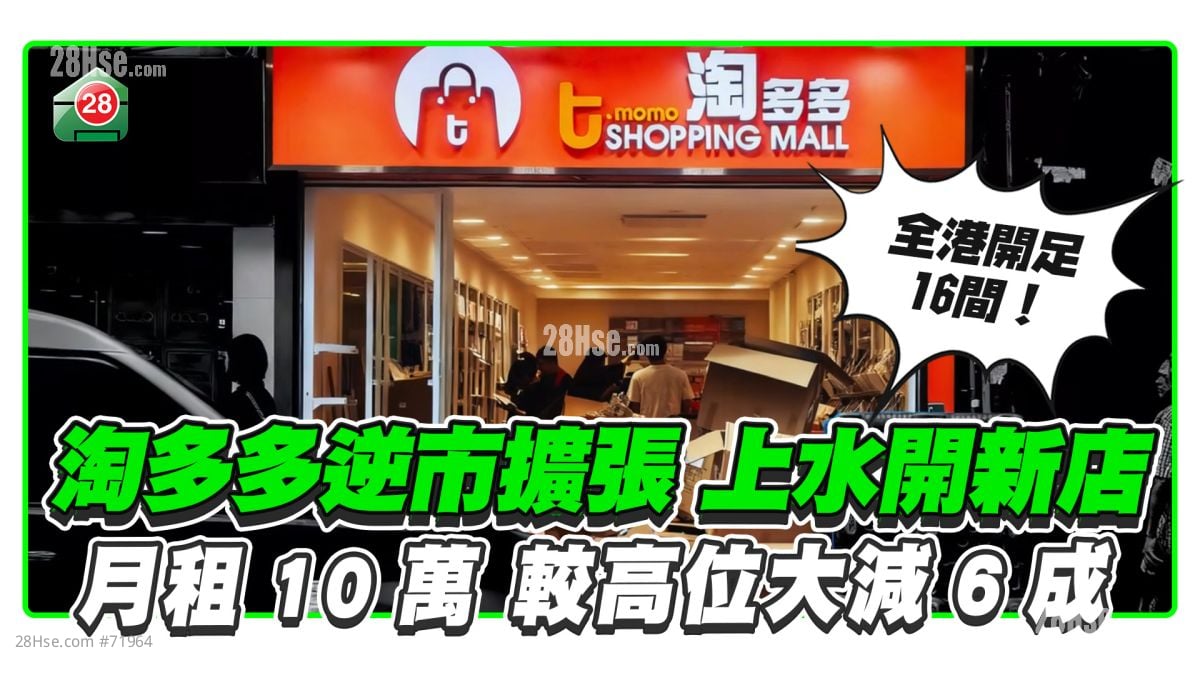 淘多多逆市擴張 上水開新店！月租10萬 較高位大減6成！