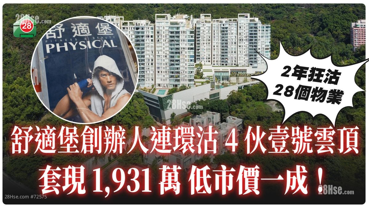 舒適堡創辦人連環沽4伙壹號雲頂 套現1,931萬 低市價一成！