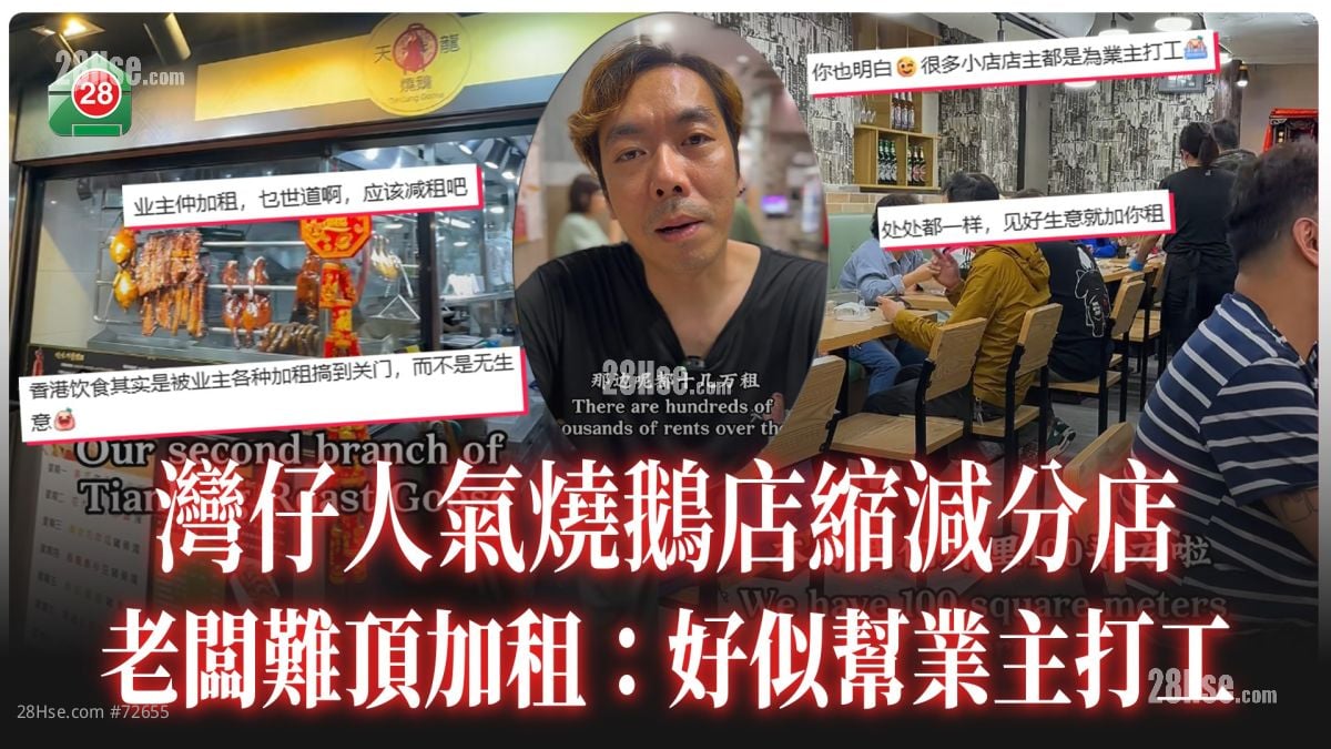 灣仔人氣燒鵝店縮減分店 老闆難頂加租：「好似幫業主打工」