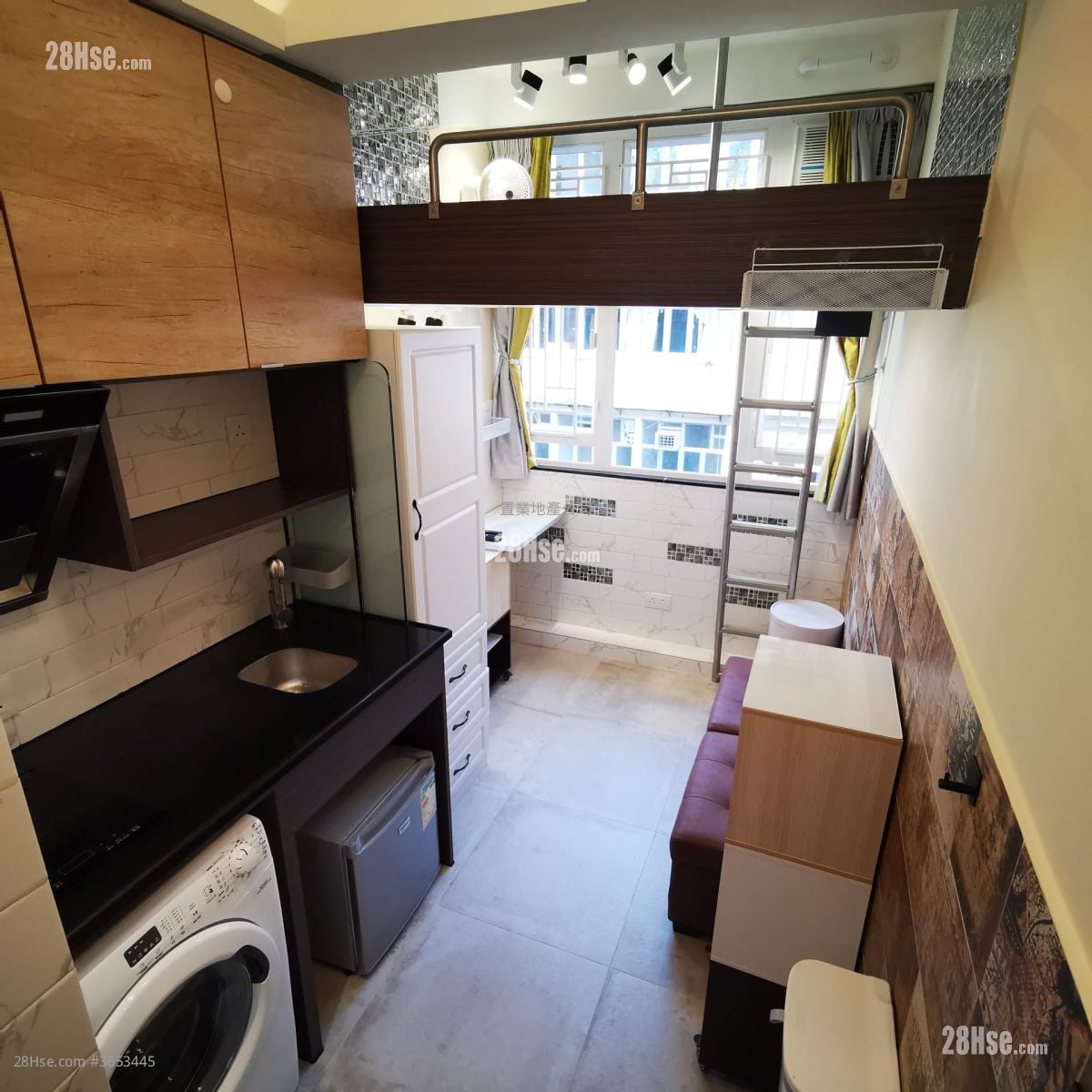 单幢楼房 租盘 开放式间隔 , 1 浴室 130 平方尺