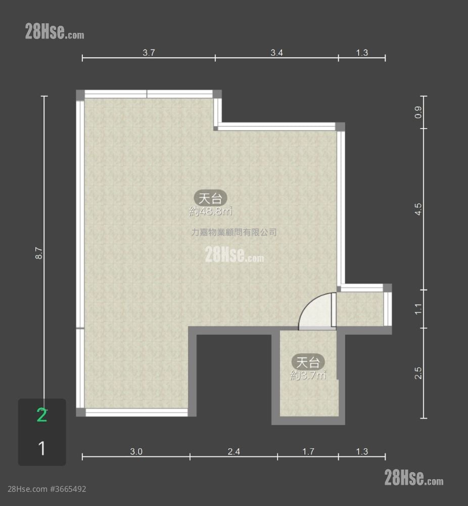 珊瑚阁 售盘 3 房 , 2 浴室 877 平方尺