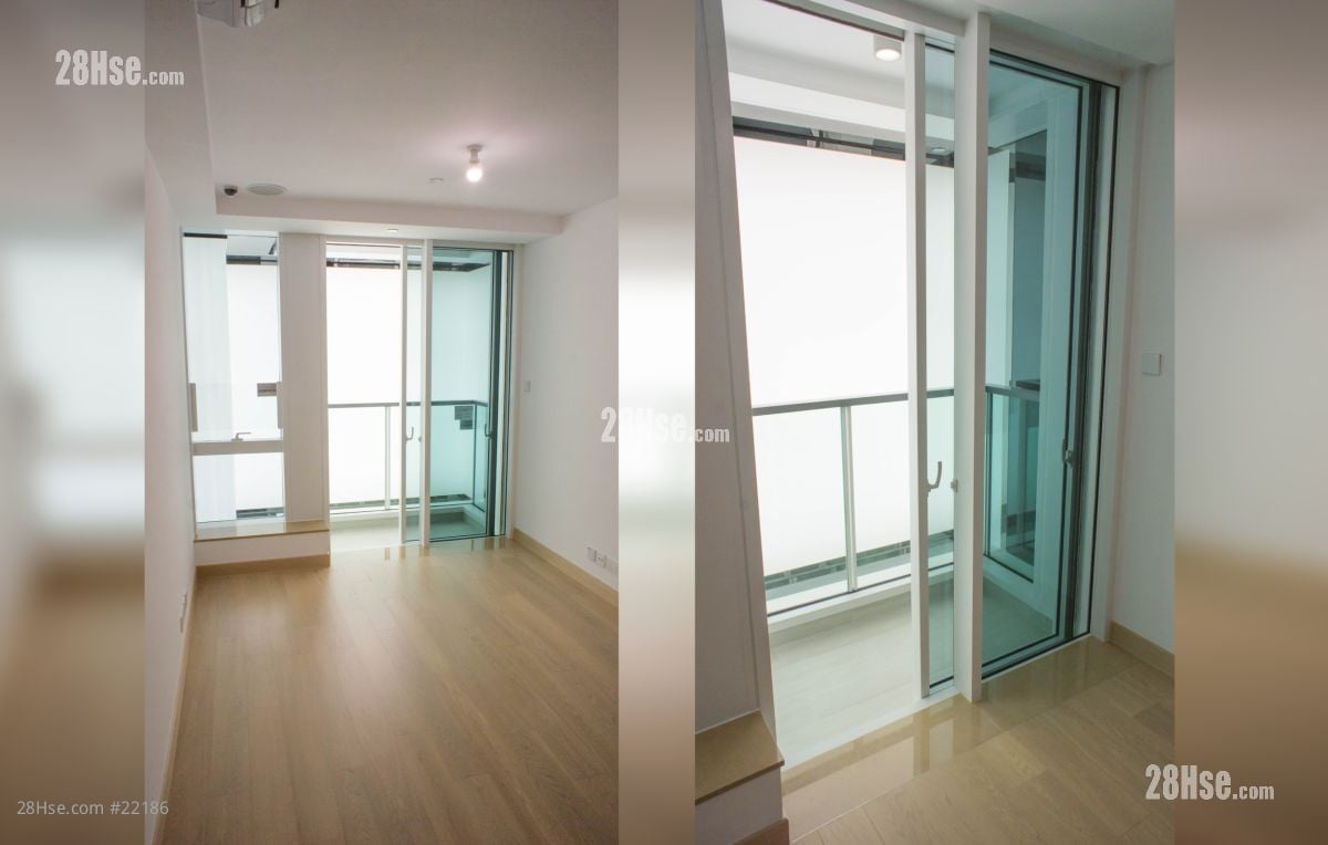 Monterey 大厦: 客厅部分(左方), 客厅连接露台部分(右方)