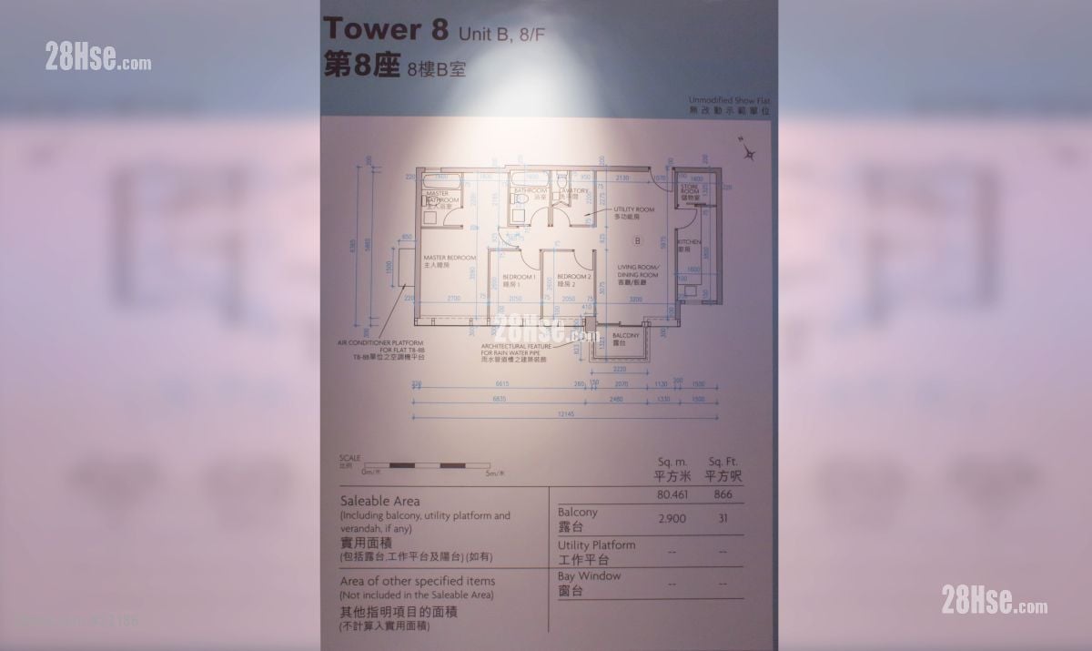Monterey 大厦: 项目T8, 8楼B单位(清水房)