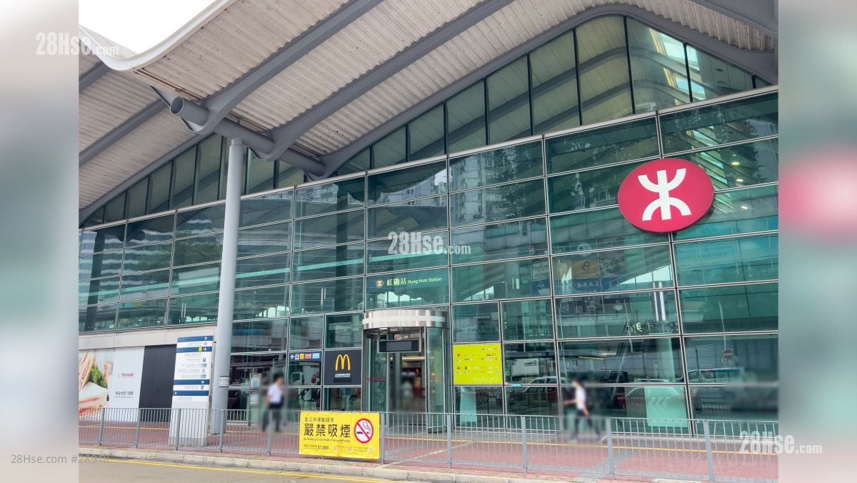 The Haddon Transportation: 紅磡港鐵站, 距離項目約約 400 米