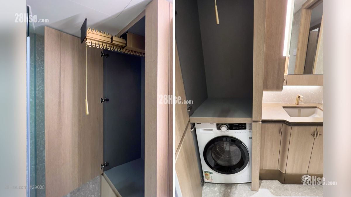 2 Shing King Street Building: 浴室內設有收納式衣架參洗衣機