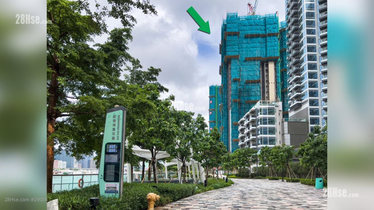 2 Shing King Street Facilities: 項目 (綠色箭嘴部分) 附近設有啟德海濱長廊
