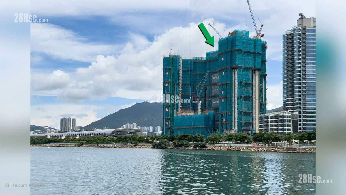 柏蔚森 II 周邊環境: 項目 (綠色箭嘴部分) 外景觀