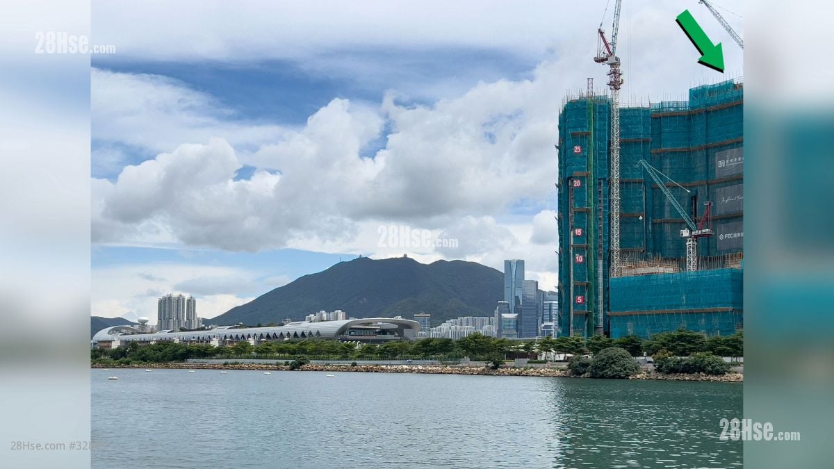 柏蔚森 II 交通: 啟德郵輪碼頭, 位於承豐道尾段, 項目位於綠色箭嘴部分