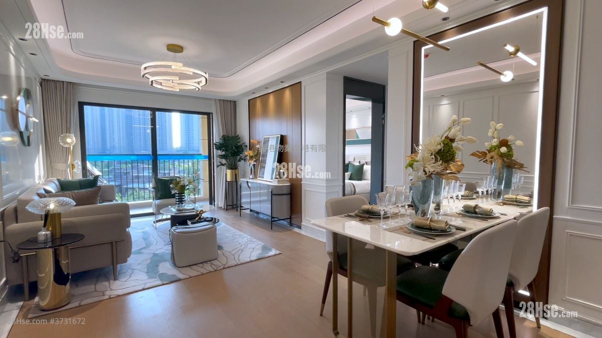 珠海北·华发湖景洋房，半山别墅 售盘 3 房 , 2 浴室