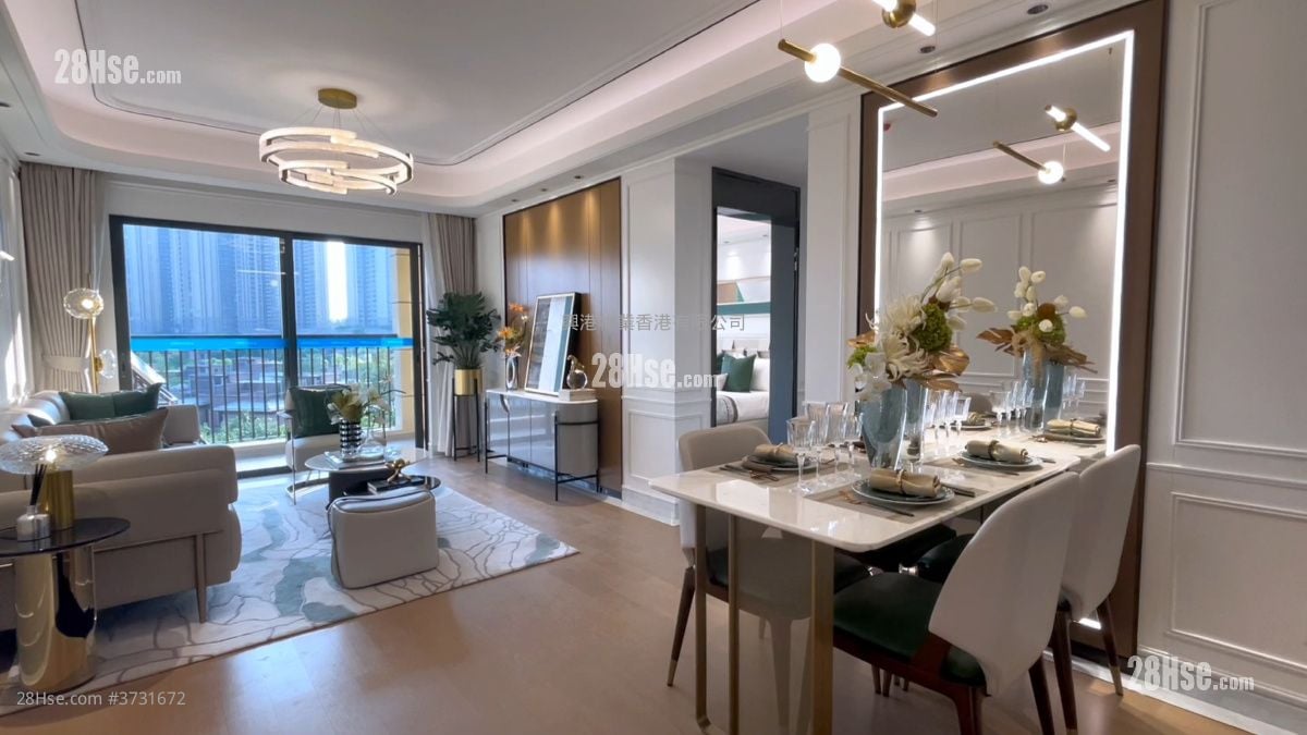 珠海北·华发湖景洋房，半山别墅 售盘 3 房 , 2 浴室