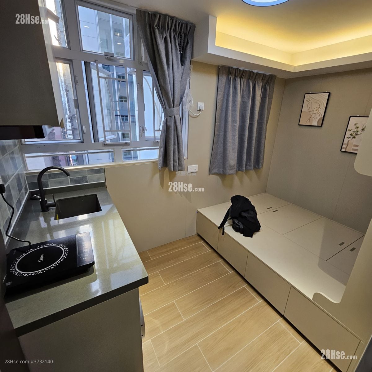 泰港大厦 租盘 开放式间隔 , 1 浴室 120 平方尺