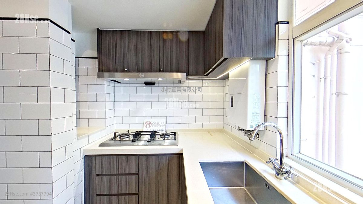 廚房: 翠華園 租盤 3 房 , 2 浴室 1,076 平方呎