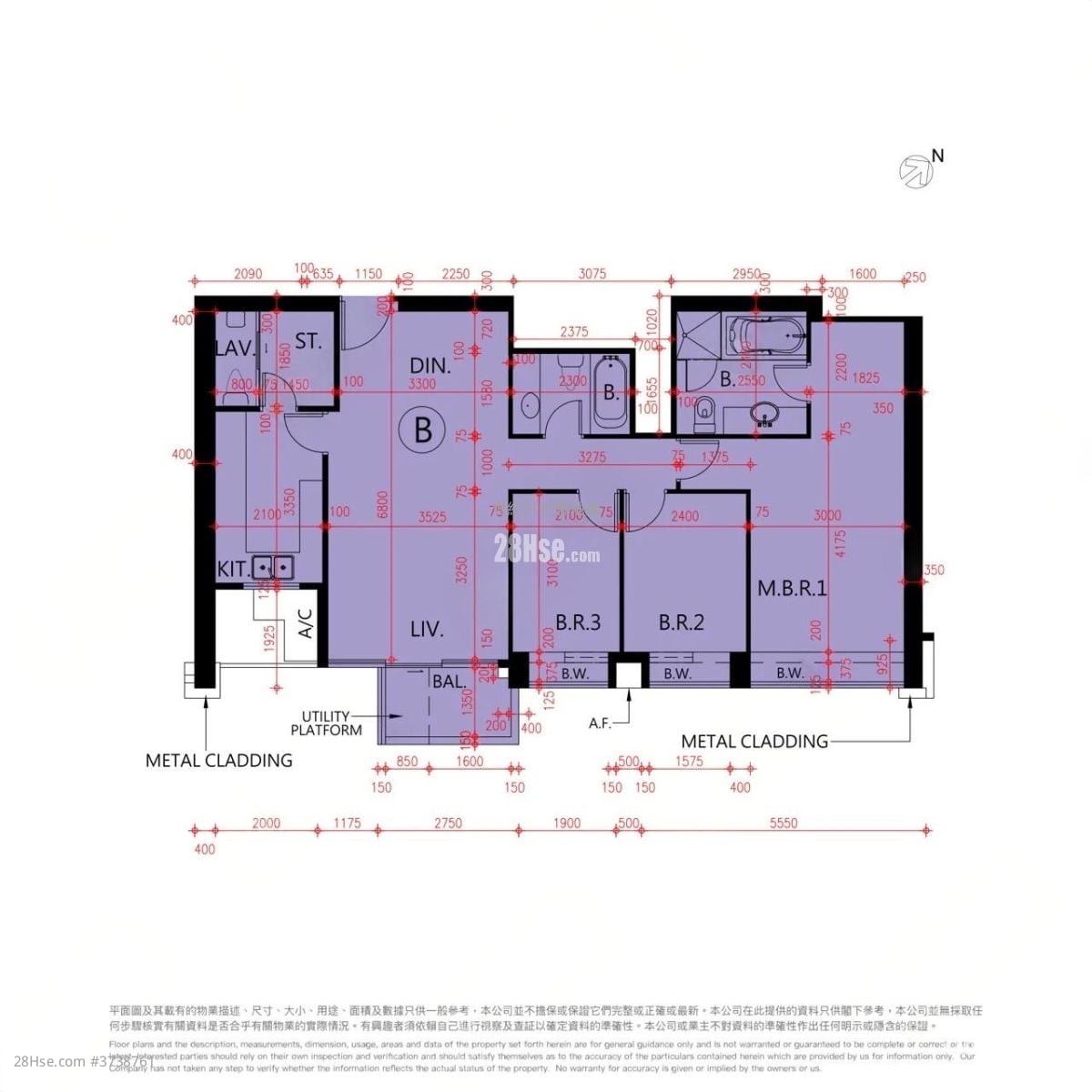凯旋门 售盘 3 房 , 2 浴室 1,017 平方尺
