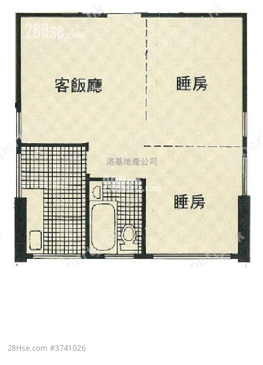 利基大廈 租盤 1 房 , 1 浴室 312 平方呎