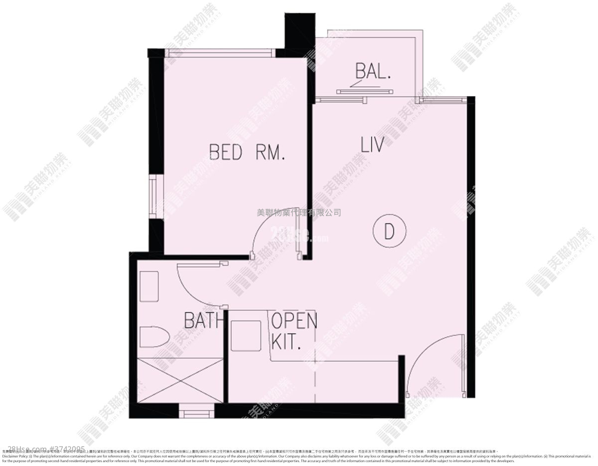 天晉 售盤 1 房 366 平方呎
