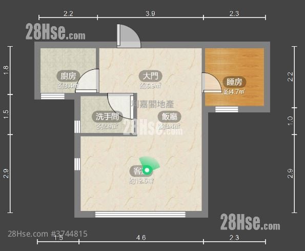 Ping Yan Court Sell 2 Bedrooms , 1 Bathroom 447 ft²