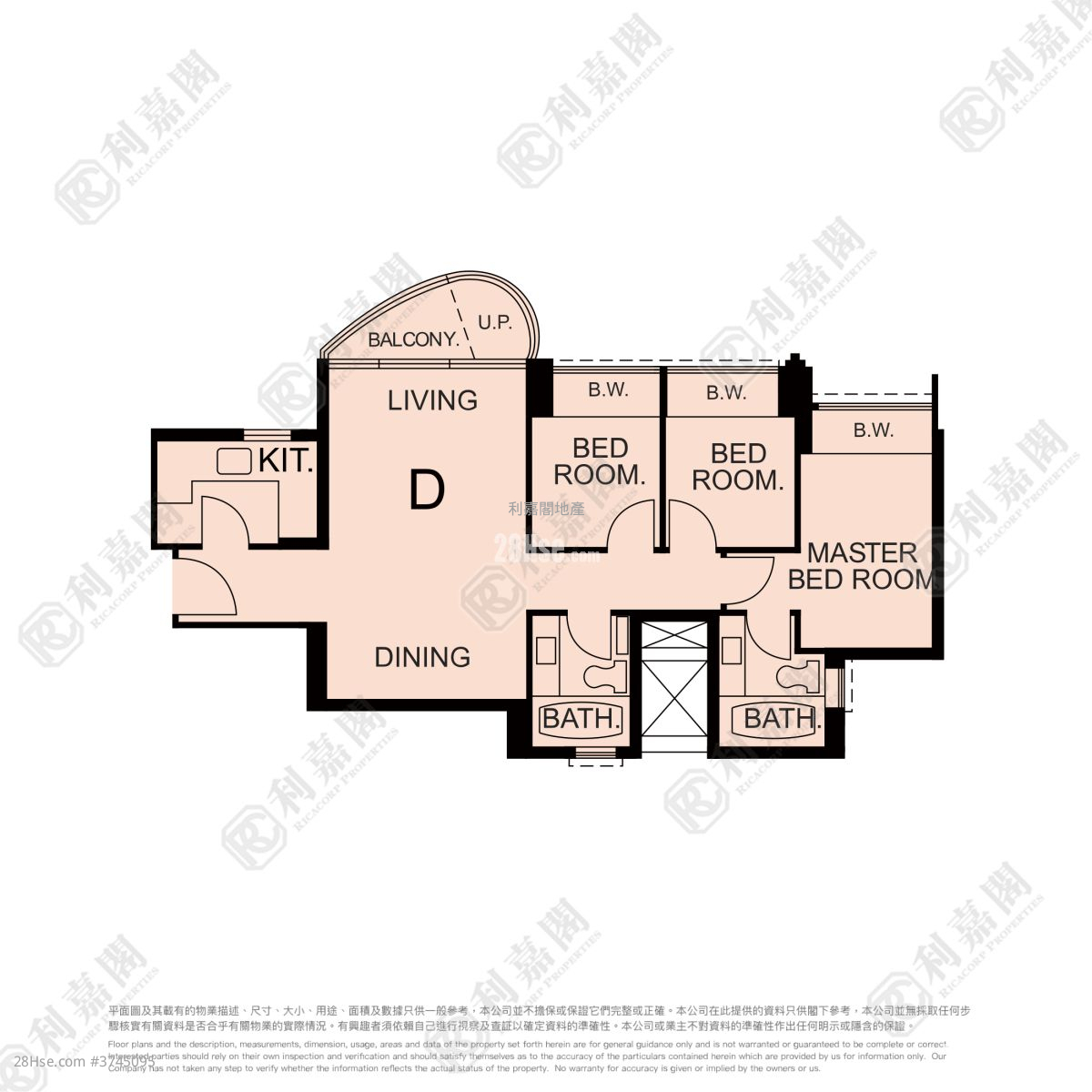 栢慧豪园 售盘 3 房 , 1 浴室 668 平方尺