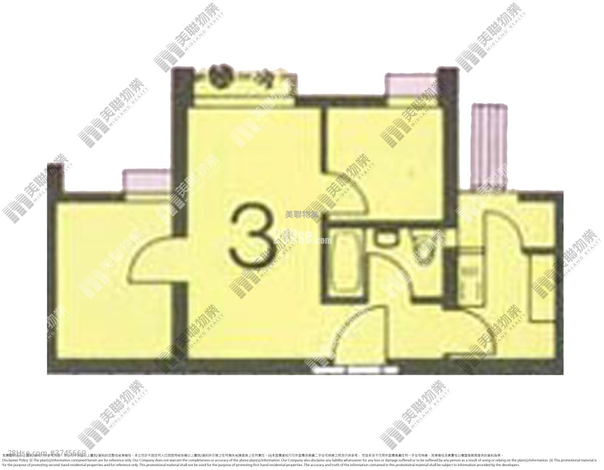 King Ming Court Sell 2 Bedrooms , 1 Bathroom 401 ft²