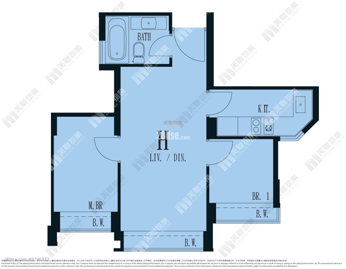 世宙 售盤 2 房 , 1 浴室 429 平方呎