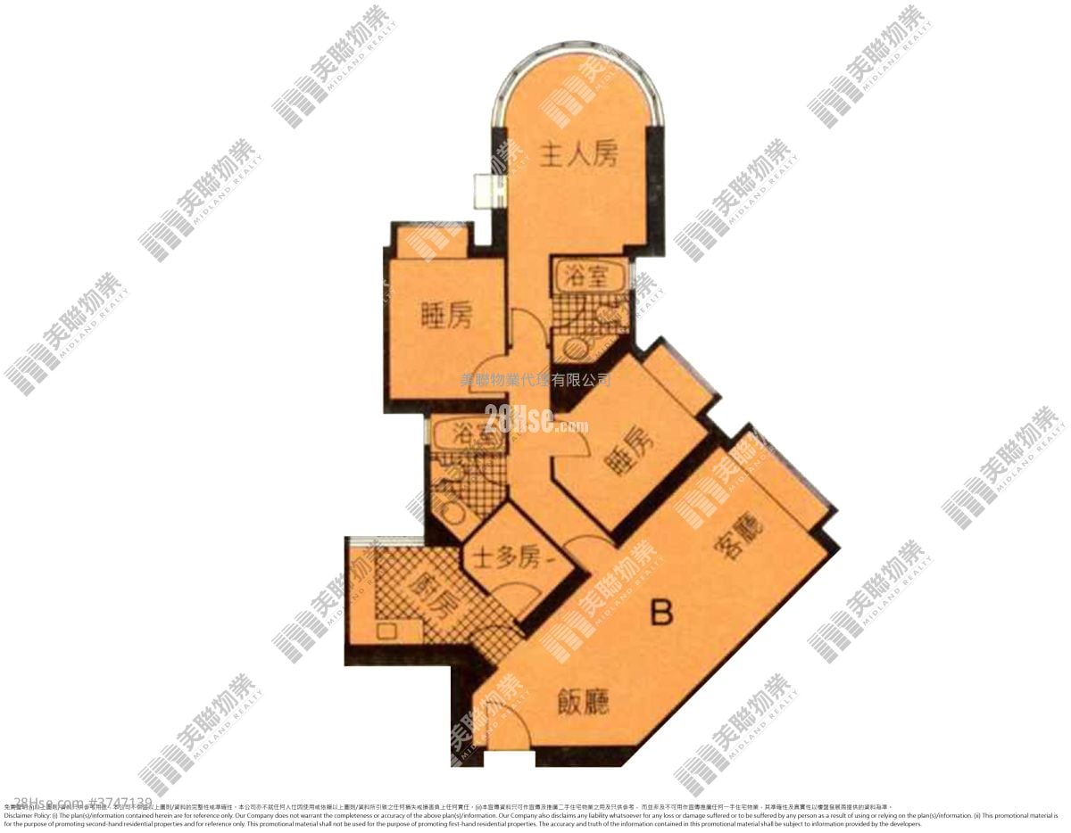 雅典居 售盘 3 房 874 平方尺