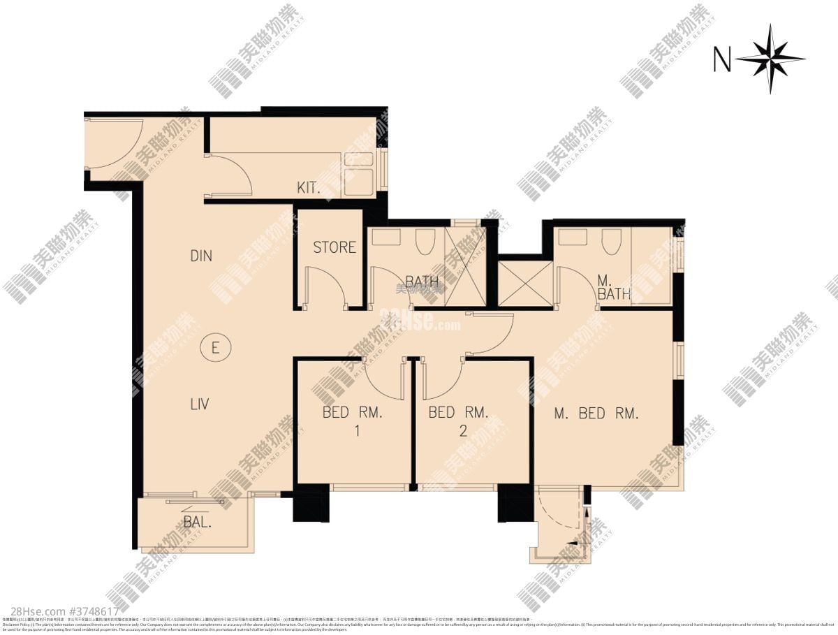 The Wings Sell 3 Bedrooms , 3 Bathrooms 735 ft²