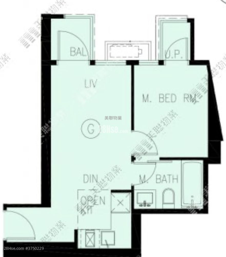 LP6 售盘 1 房 , 1 浴室 377 平方尺